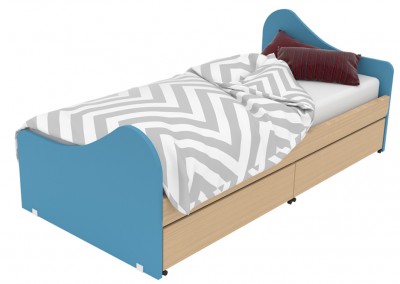surf: tatoo: μονό παιδικό κρεβάτι πλάτους 100cm